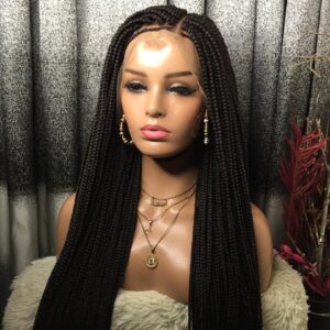 Beautiful Lace front closure Box Braid Unit